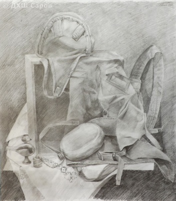 Натюрморт Танкист на отдыхе - Панина Елизавета, 14 лет.JPG